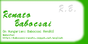renato babocsai business card