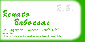 renato babocsai business card